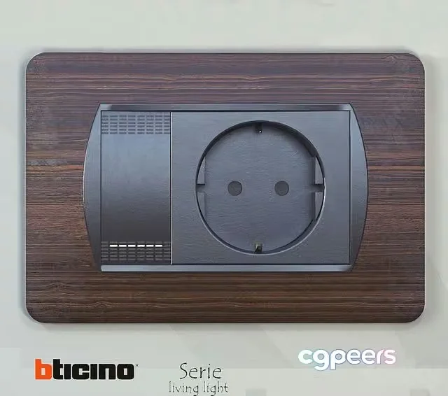 3ds Max Free – Electrical switch series Livinglight by Bticino
