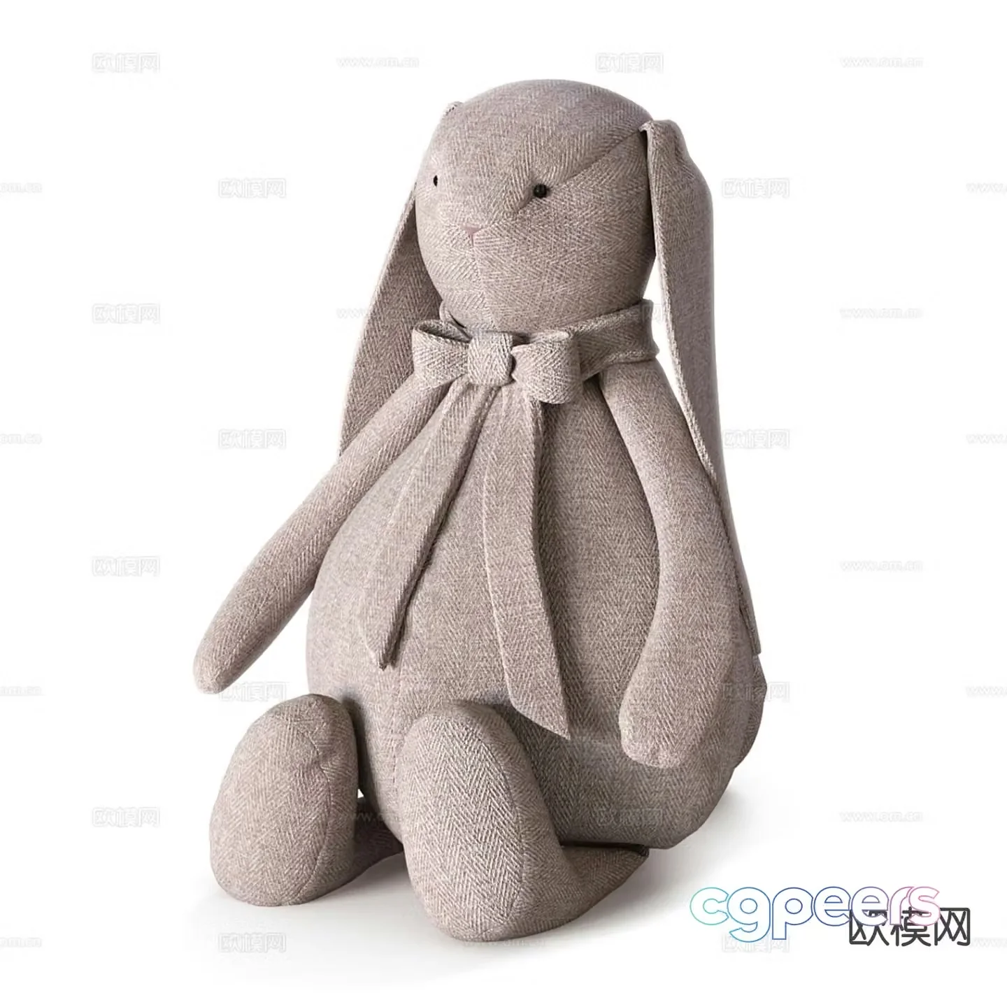 Plush toy rabbit doll 3d model