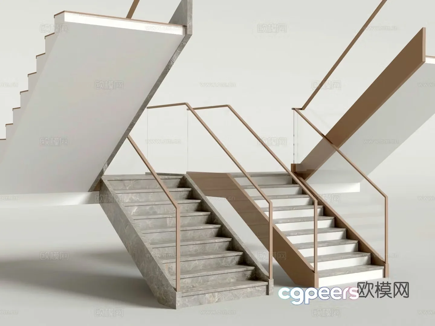 Modern staircase 3d model