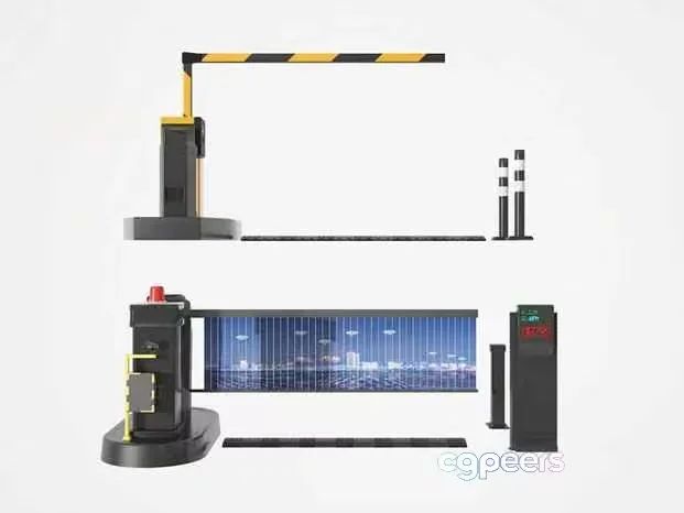 A Security Barrier 3D Model – 13937 – VRAY Render