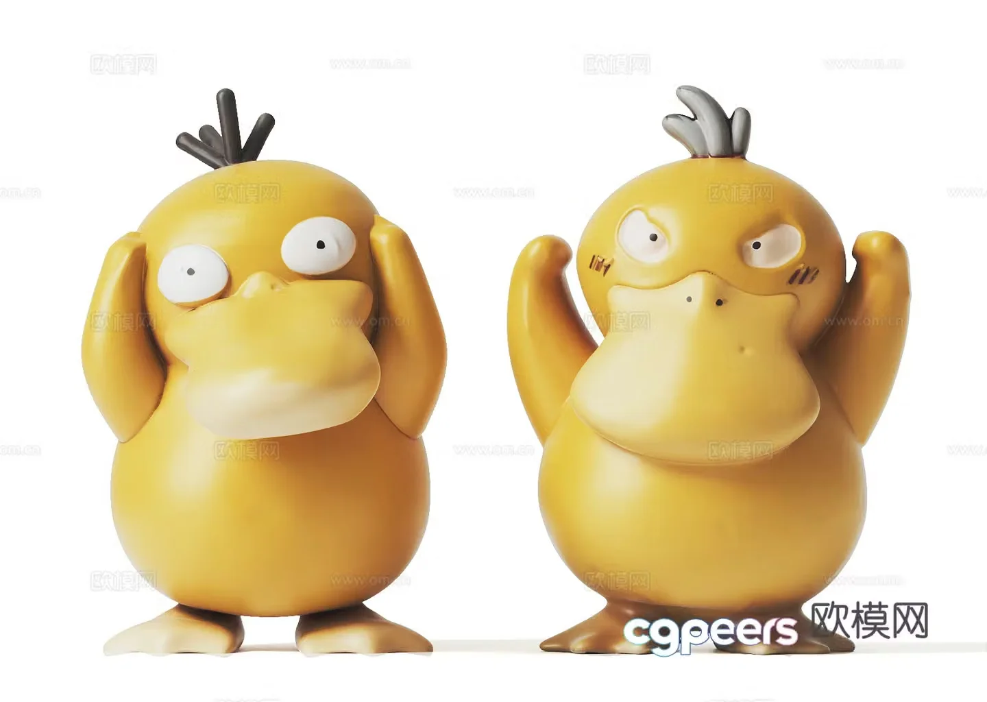 Modern Korat Duck PokÃ©mon Figure Model 3D Model