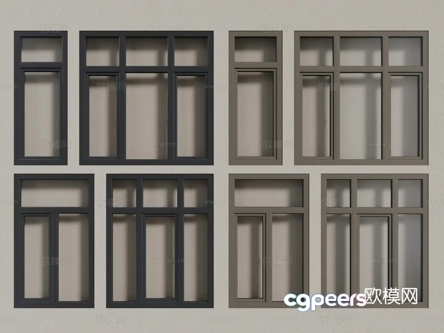 Modern windows aluminum alloy windows casement windows floor-to-ceiling windows 3d model