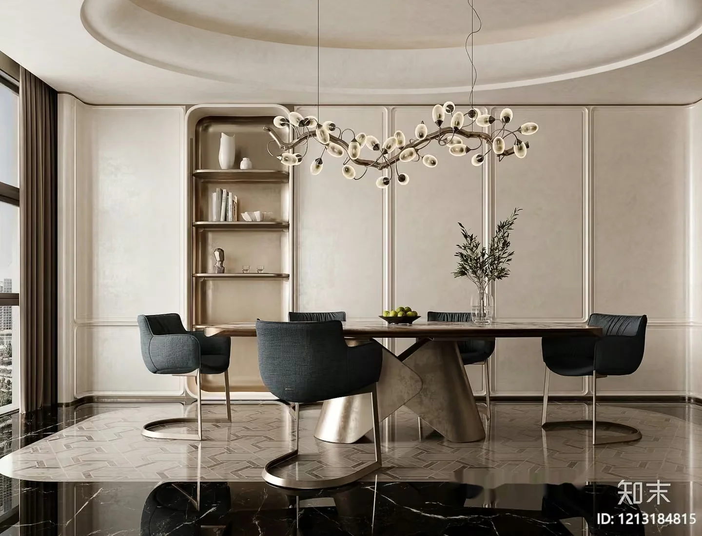 Modern Dining Room 3D Model – 5962 – VRAY Render