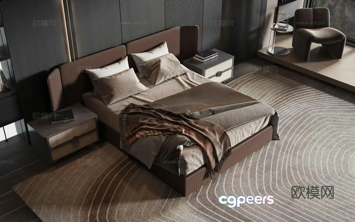 Modern style product bed 3d model