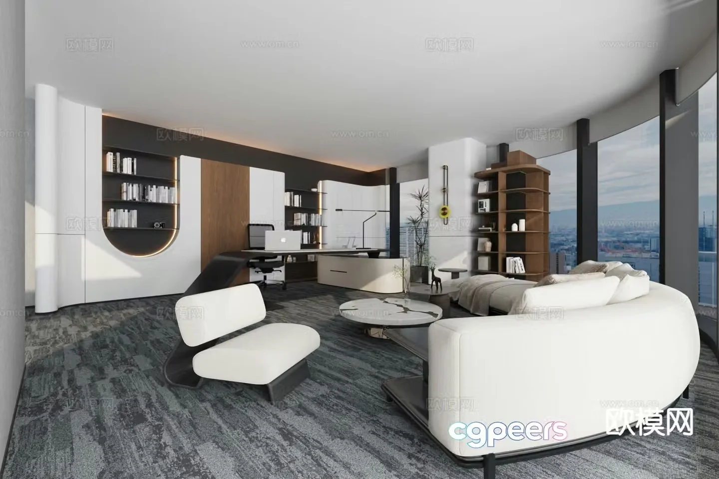 Modern General Manager Office Chairman’s Office 3D Model