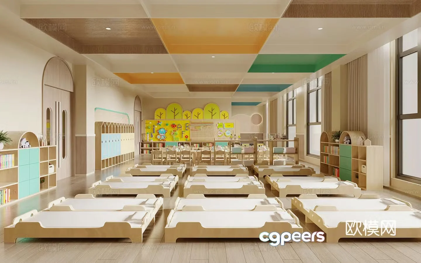 Modern kindergarten activity room 3d model