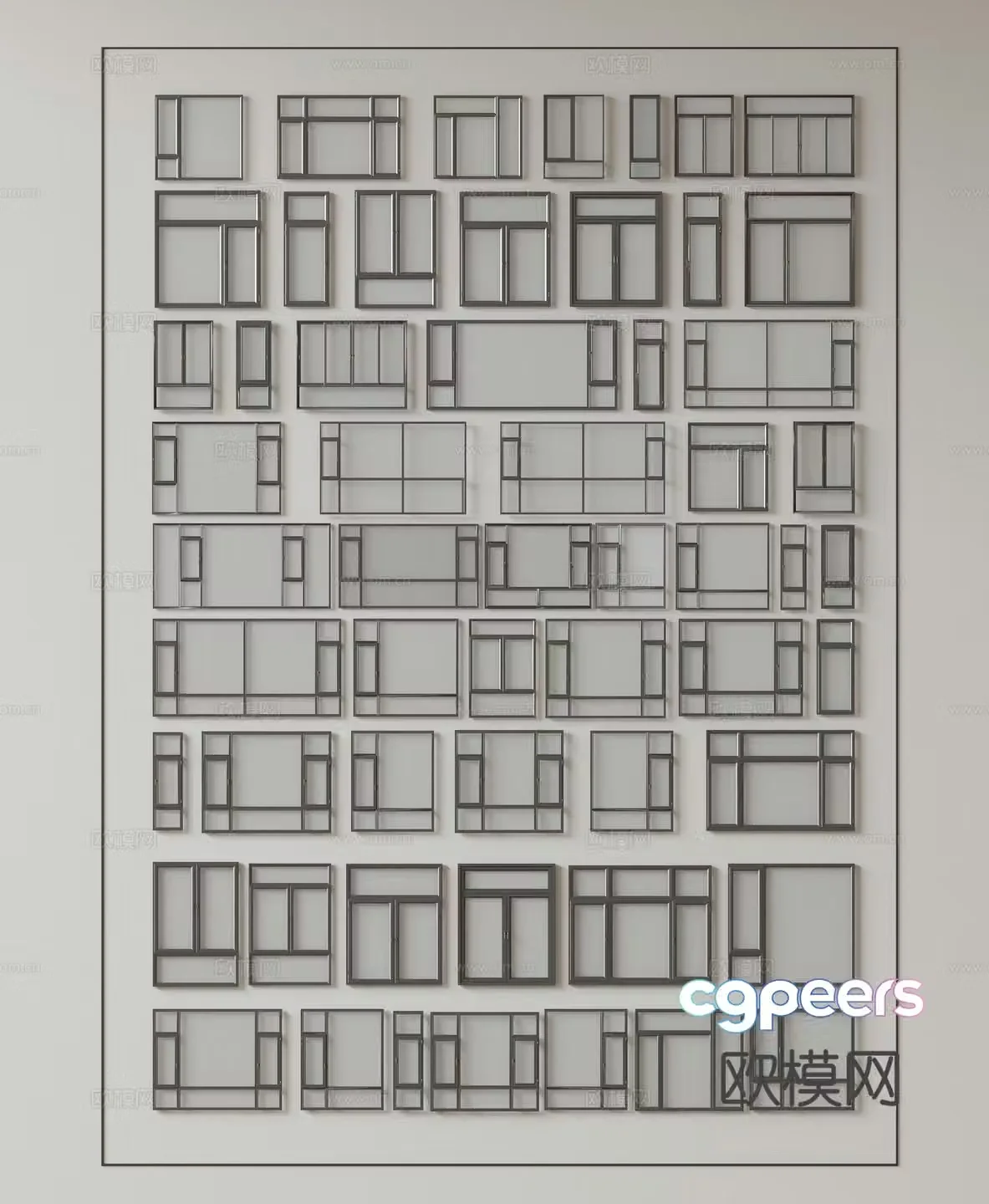 Modern window combination window glass window floor-to-ceiling window balcony window bay window bedroom window sliding window 3D model