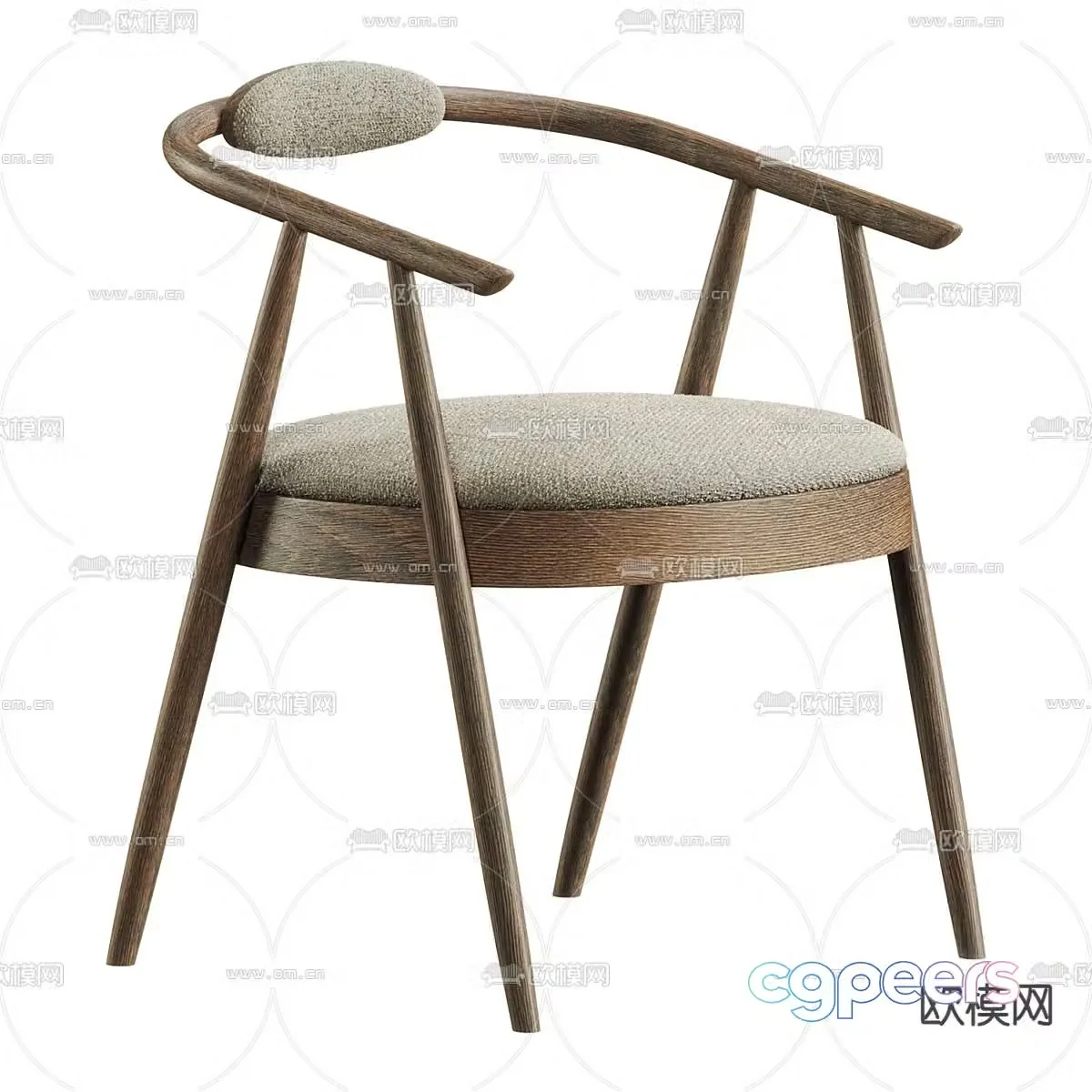 Modern leisure chair armchair chair 3d model