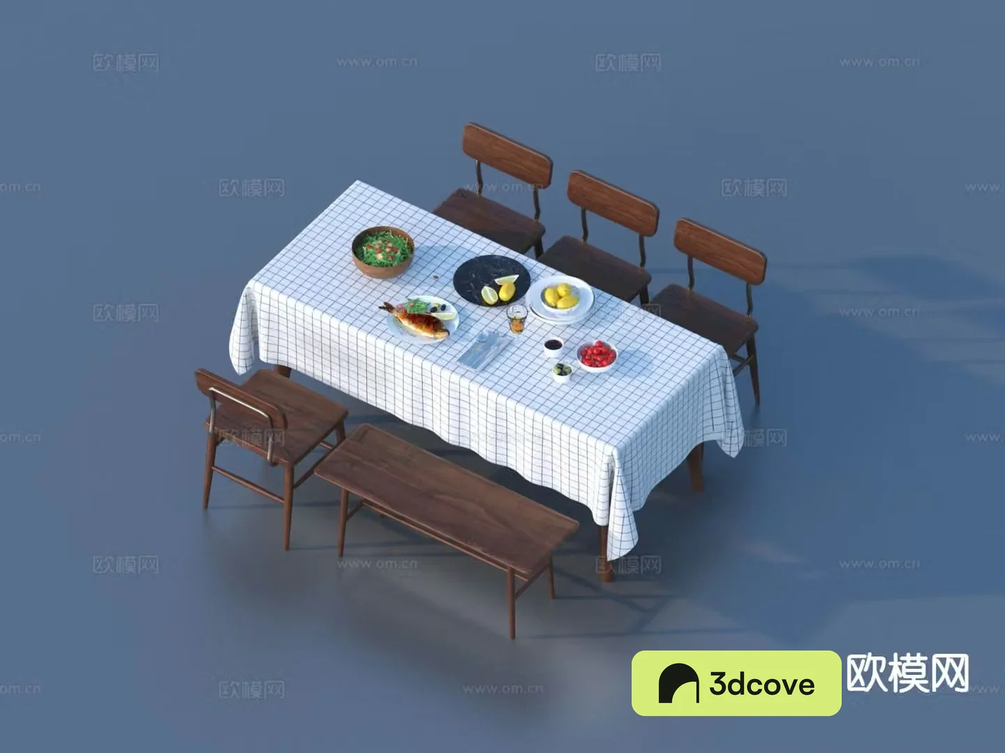 Modern dining table and chairs solid wood dining table