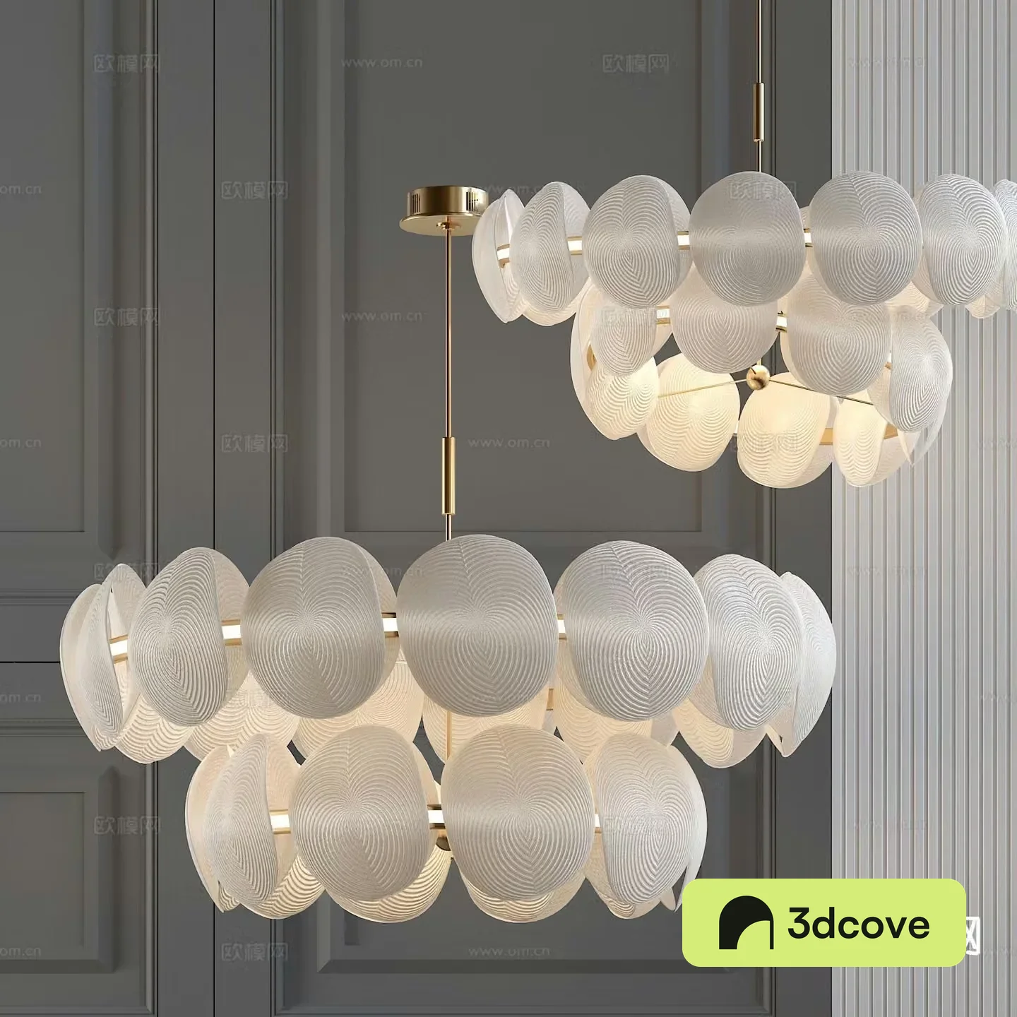 Light luxury chandelier ring chandelier