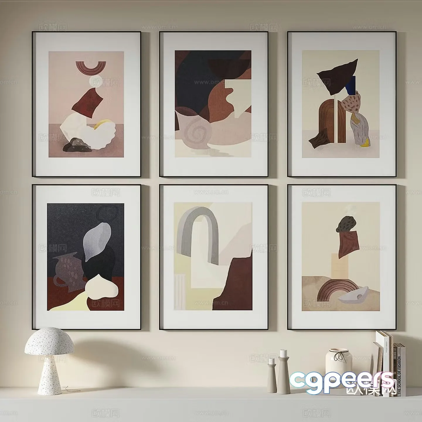 Decorative painting abstract painting art painting hanging painting 3d model