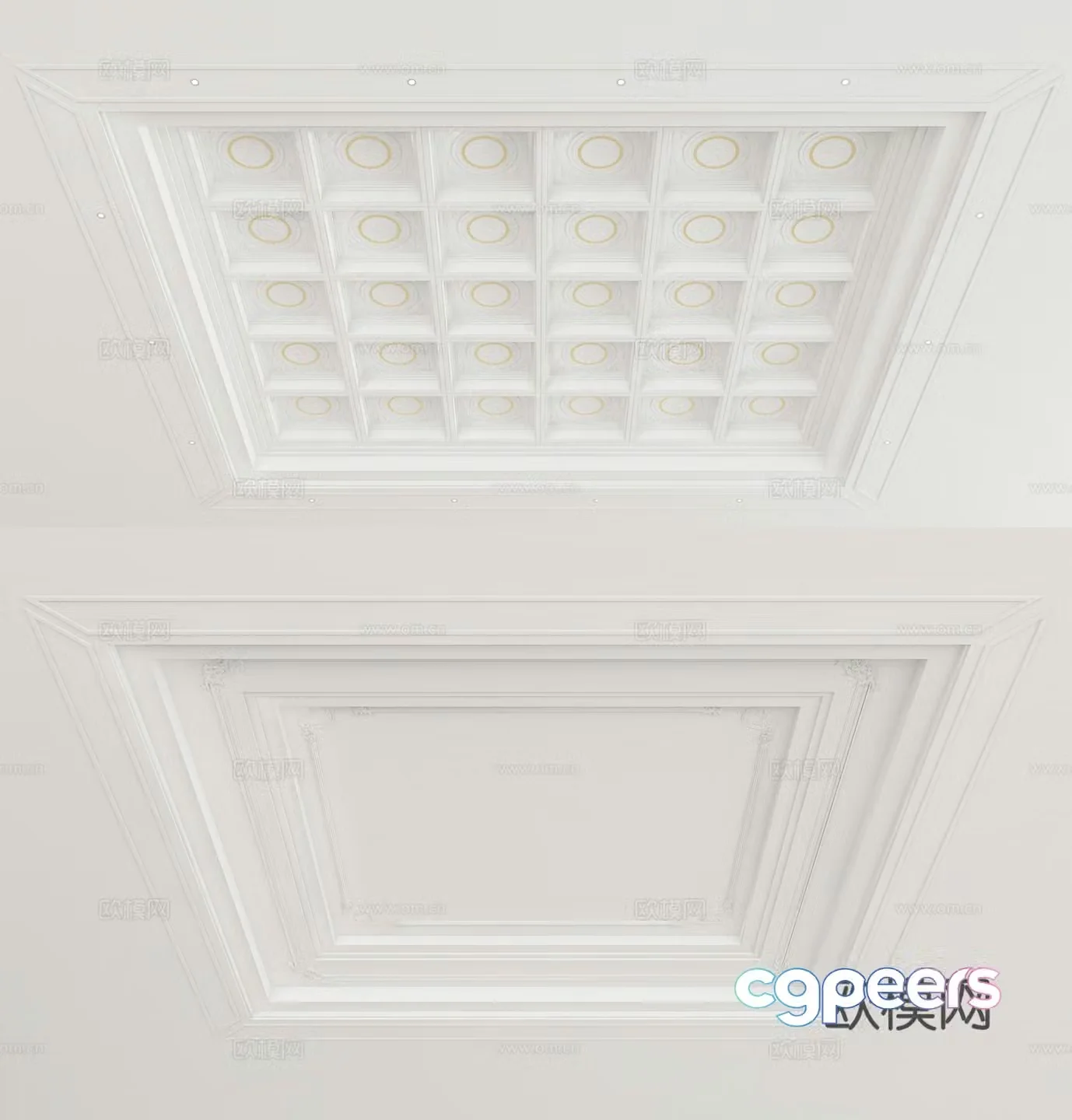French ceiling 3d model