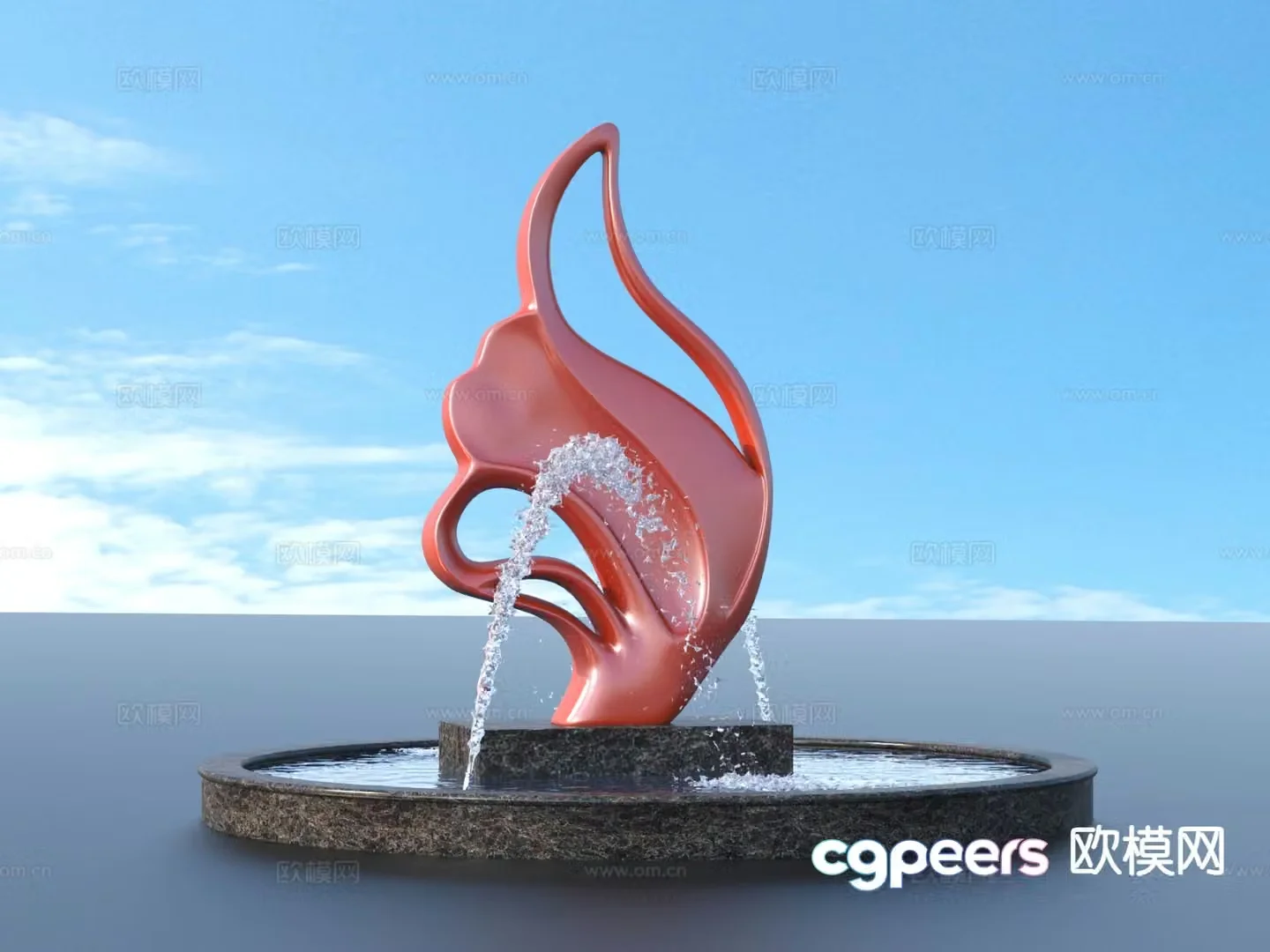 Urban sculpture landscape sculpture 3d model
