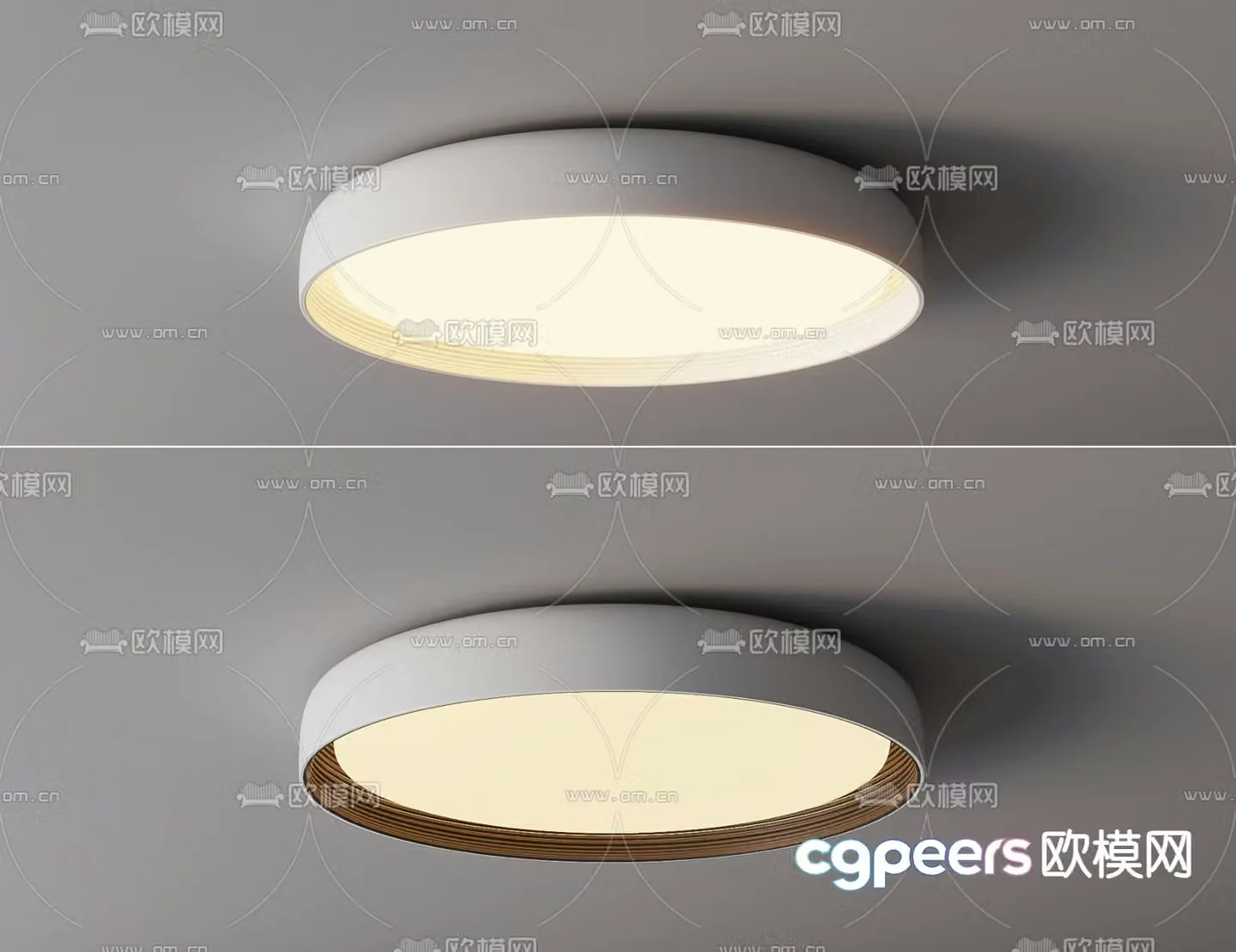 Round ceiling lamp bedroom lamp 3d model