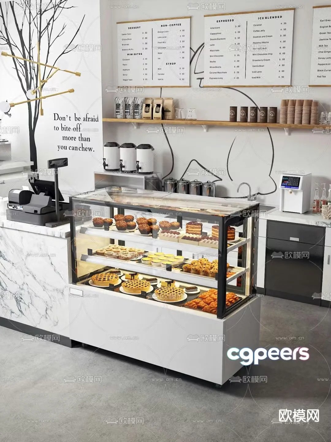 bakery workbench cashier 3d model