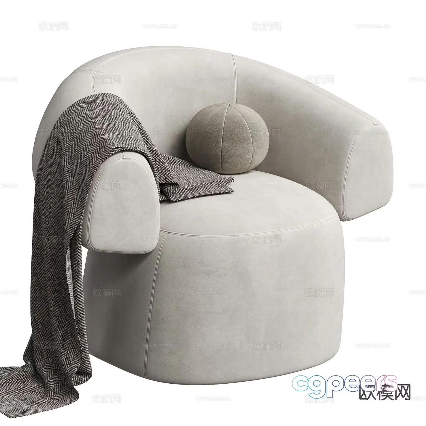 Single sofa leisure sofa 3d model