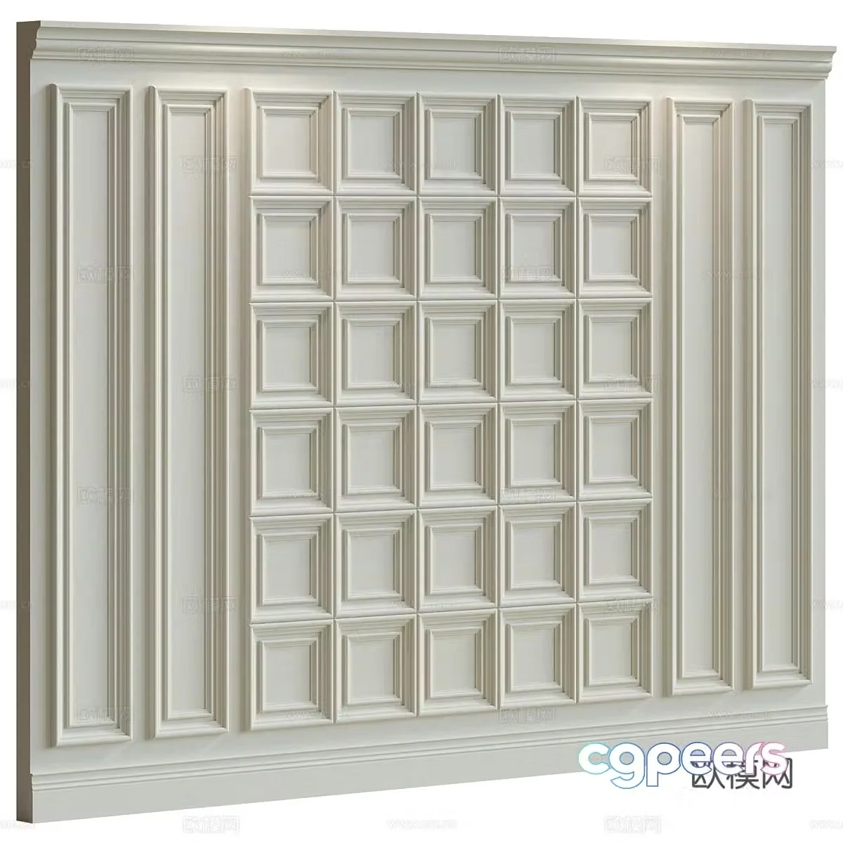 Decorative plaster with decorative lines #0423d model
