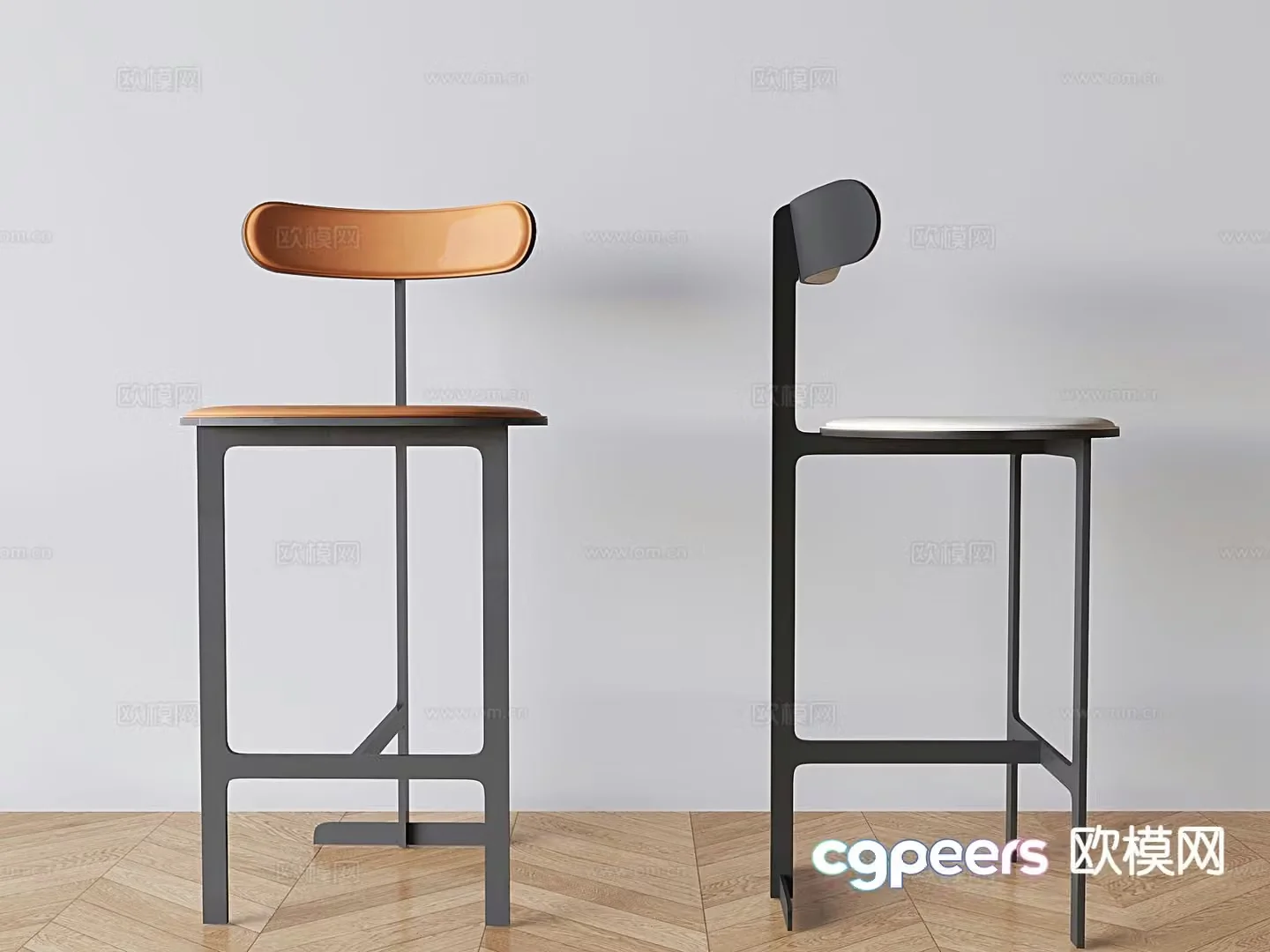 Modern bar stool bar chair 3d model