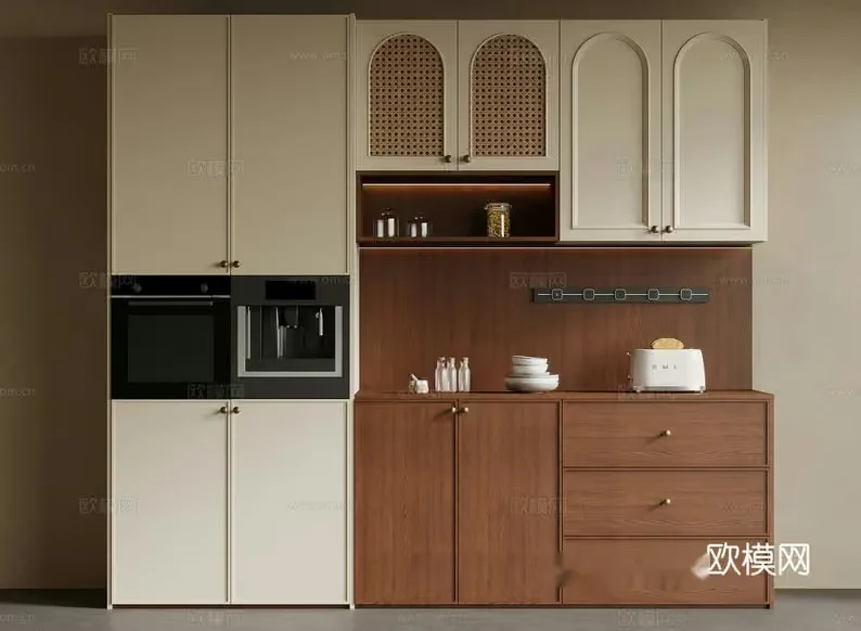Modern Kitchen Setup 3D Model – 14888 – VRAY Render