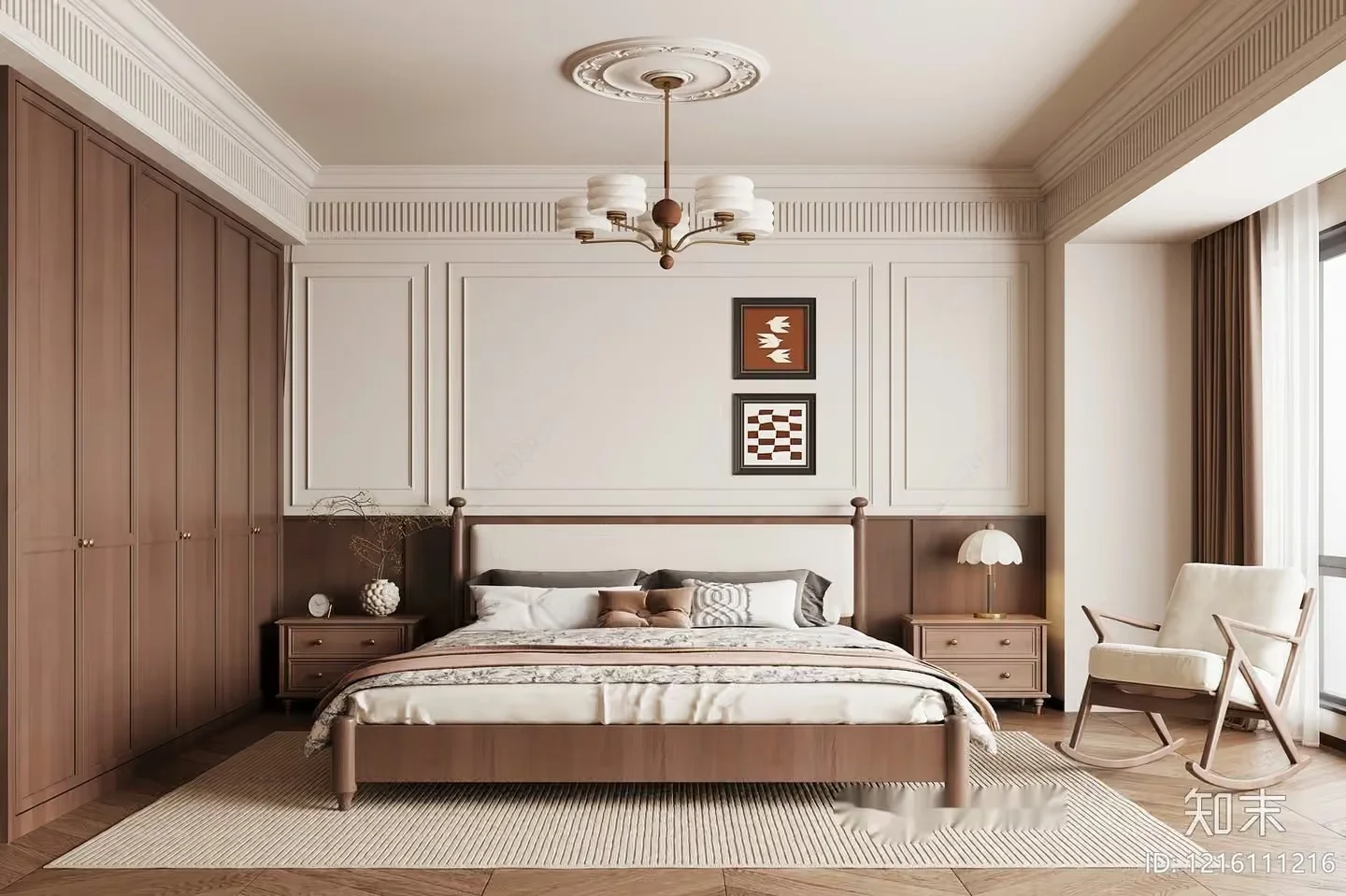 Cozy Bedroom 3D Model – 12590 – VRAY Render