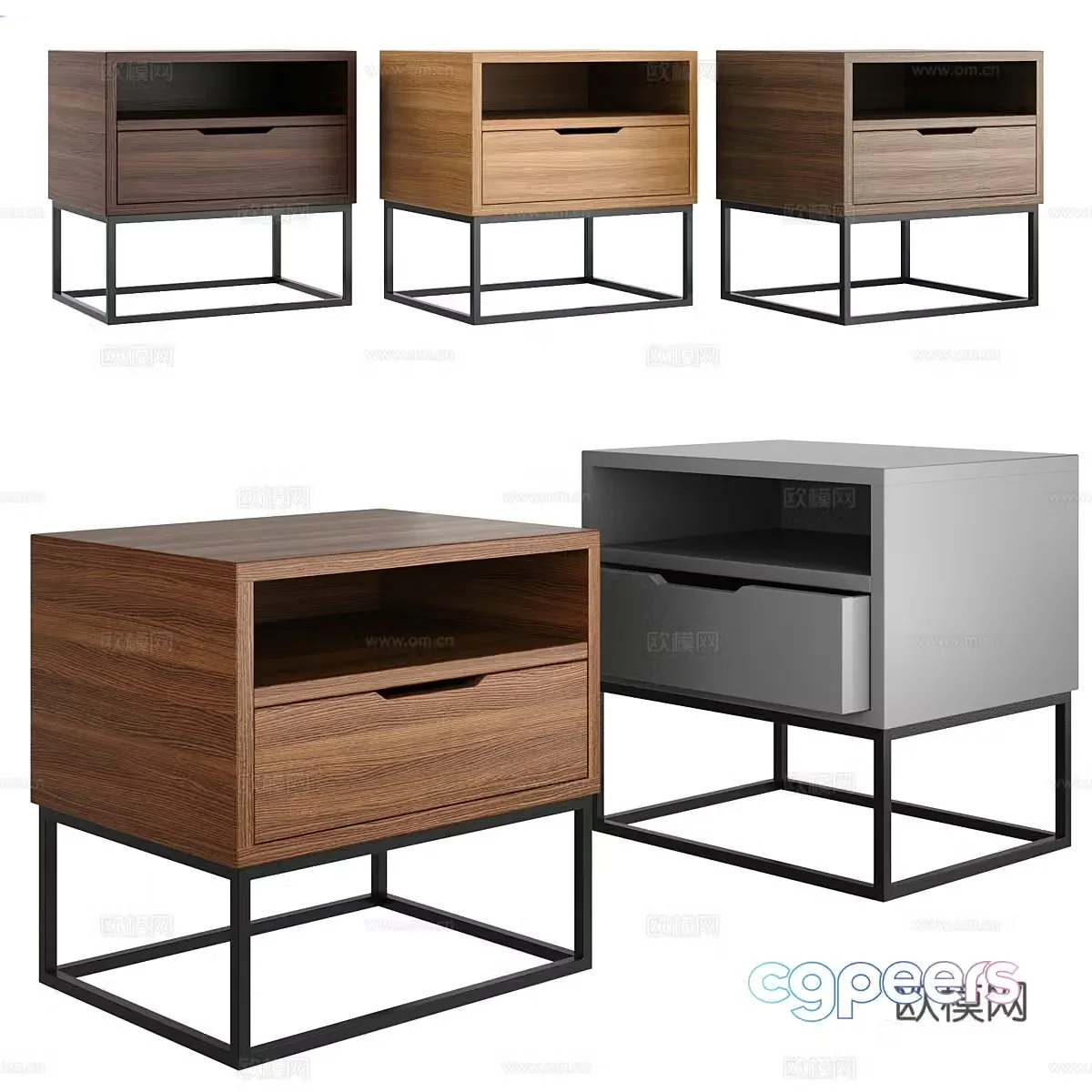 Modern Nordic nightstand 3d model