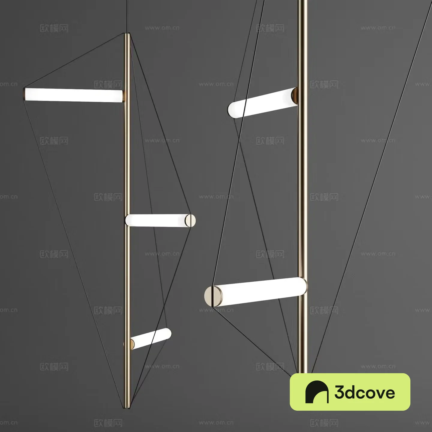Modern Italian minimalist decorative chandelier