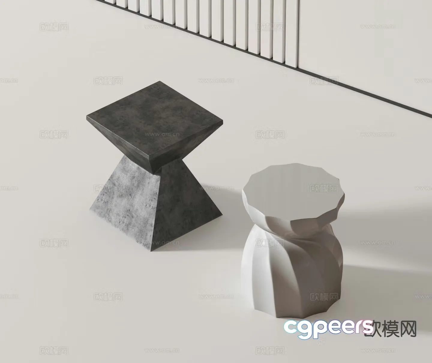 Modern side table corner table 3d model
