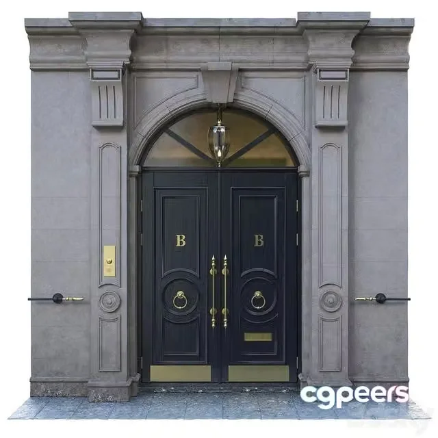 3ds Max Free – Classical swing door L-1600 H-2900