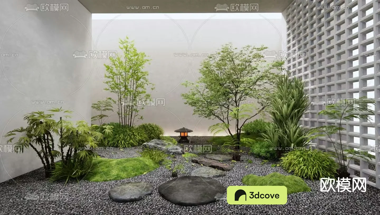 Indoor landscaping plant pile
