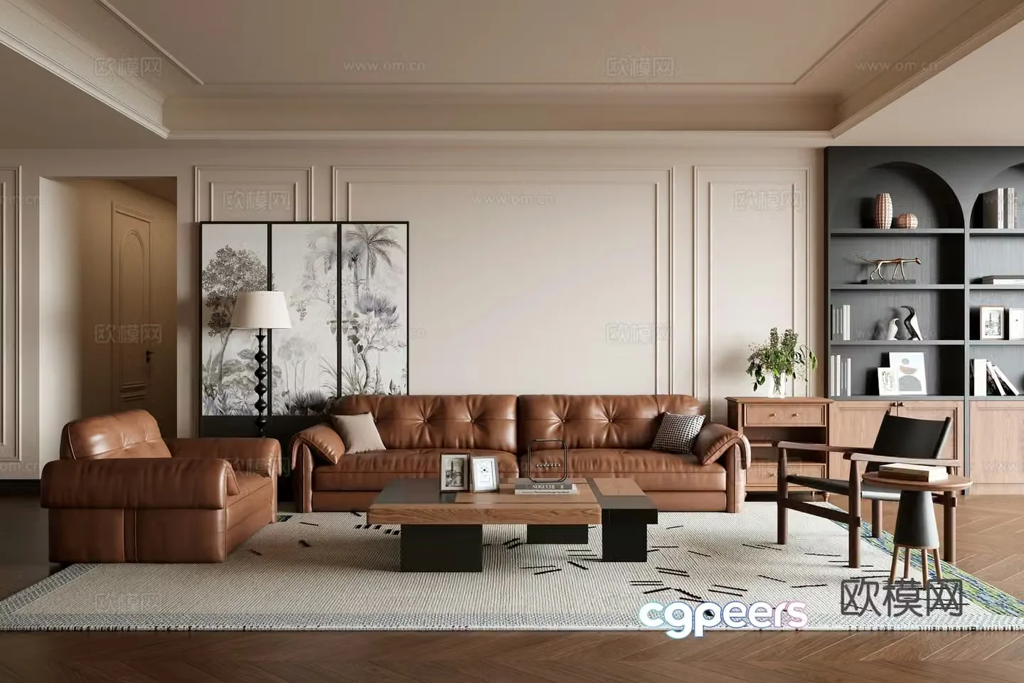 Medieval style living room 3D model