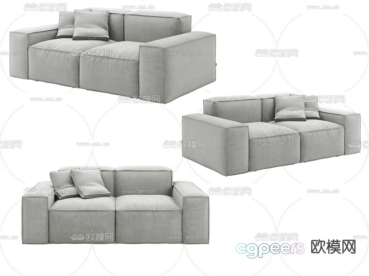 Modern love sofa 3d model