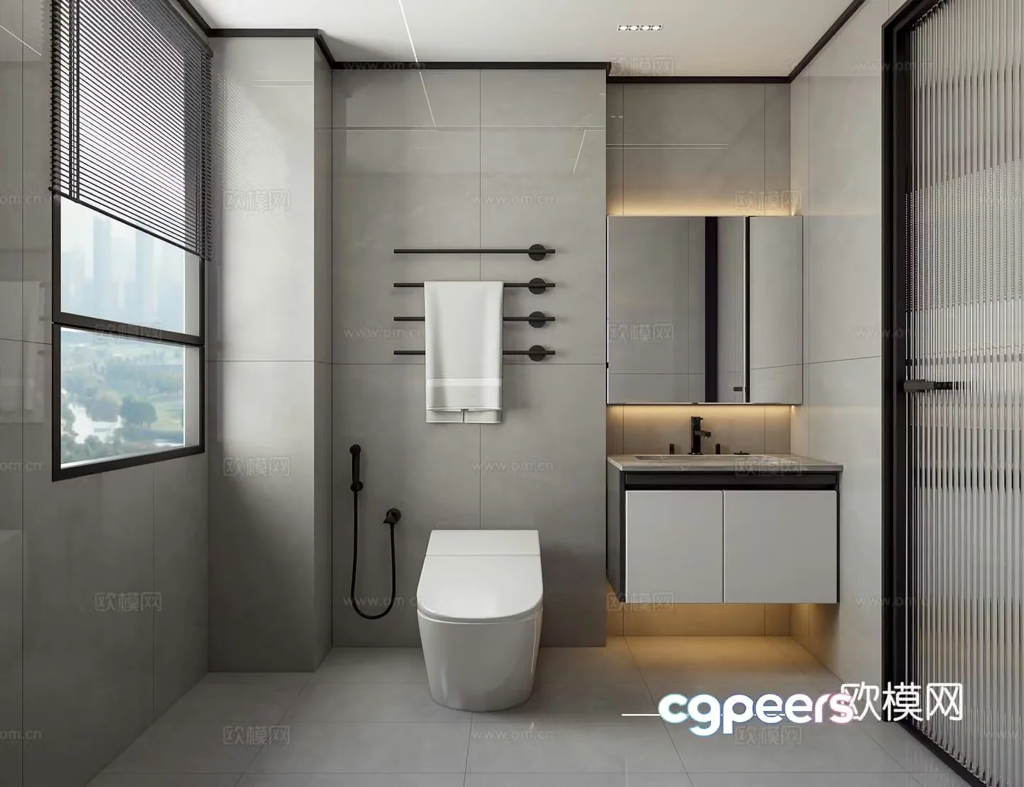 Modern bathroom bathroom 3d model