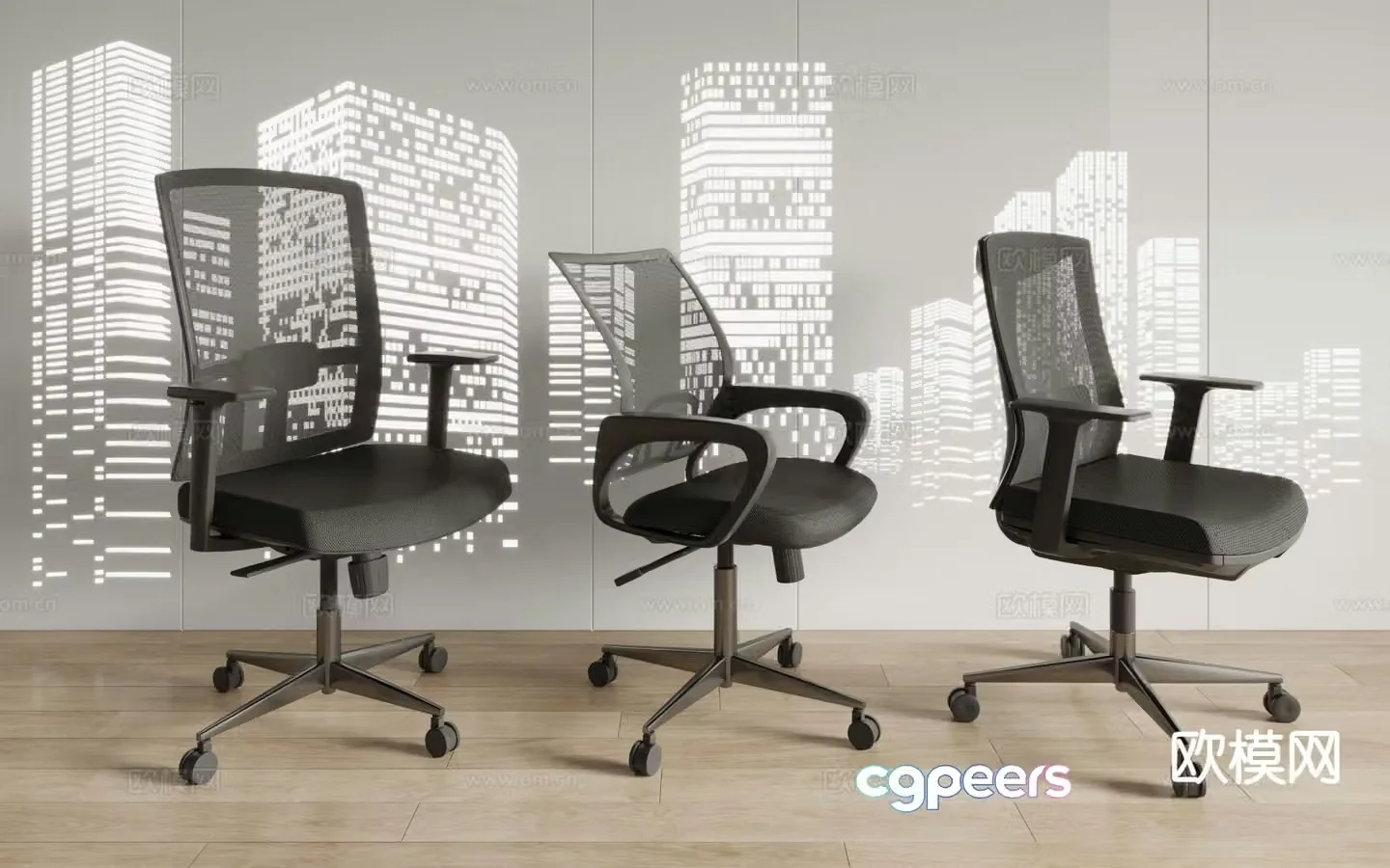 Mesh office chair computer chair conference chair 3d model