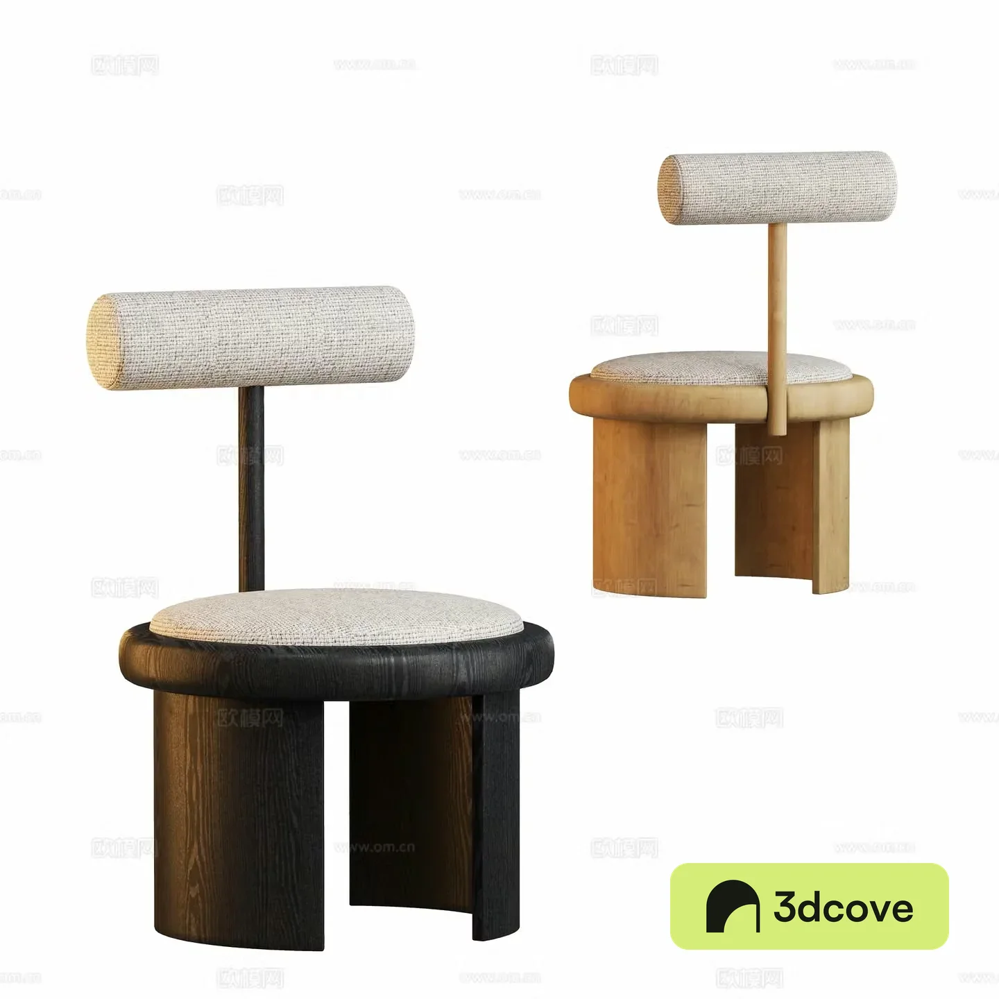 Log style dining chair coffee chair