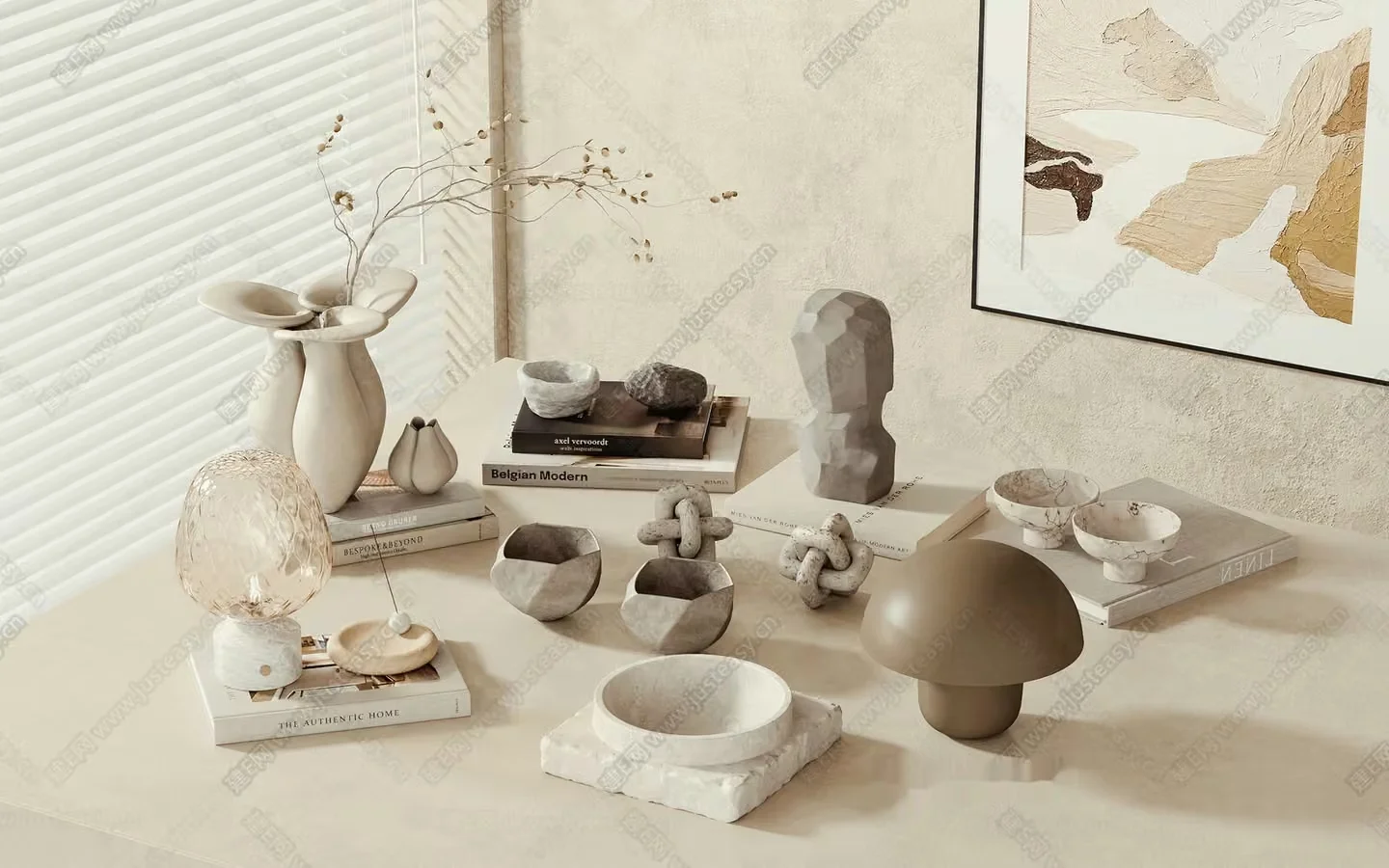 Modern Decorative Objects 3D Model – 10851 – VRAY Render