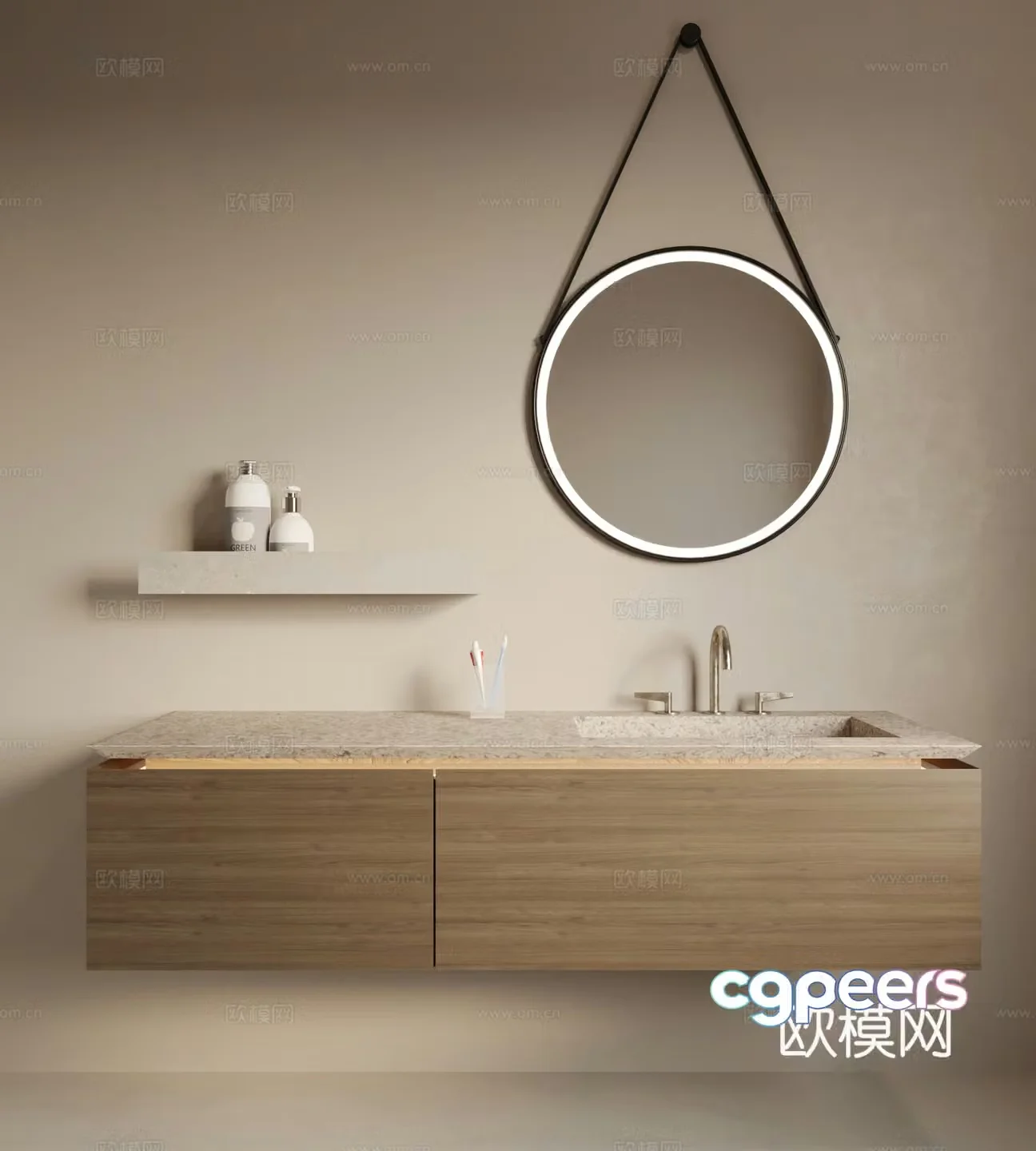Washing table Wasabi Middle Style Washing table Bathroom cabinet 3D model