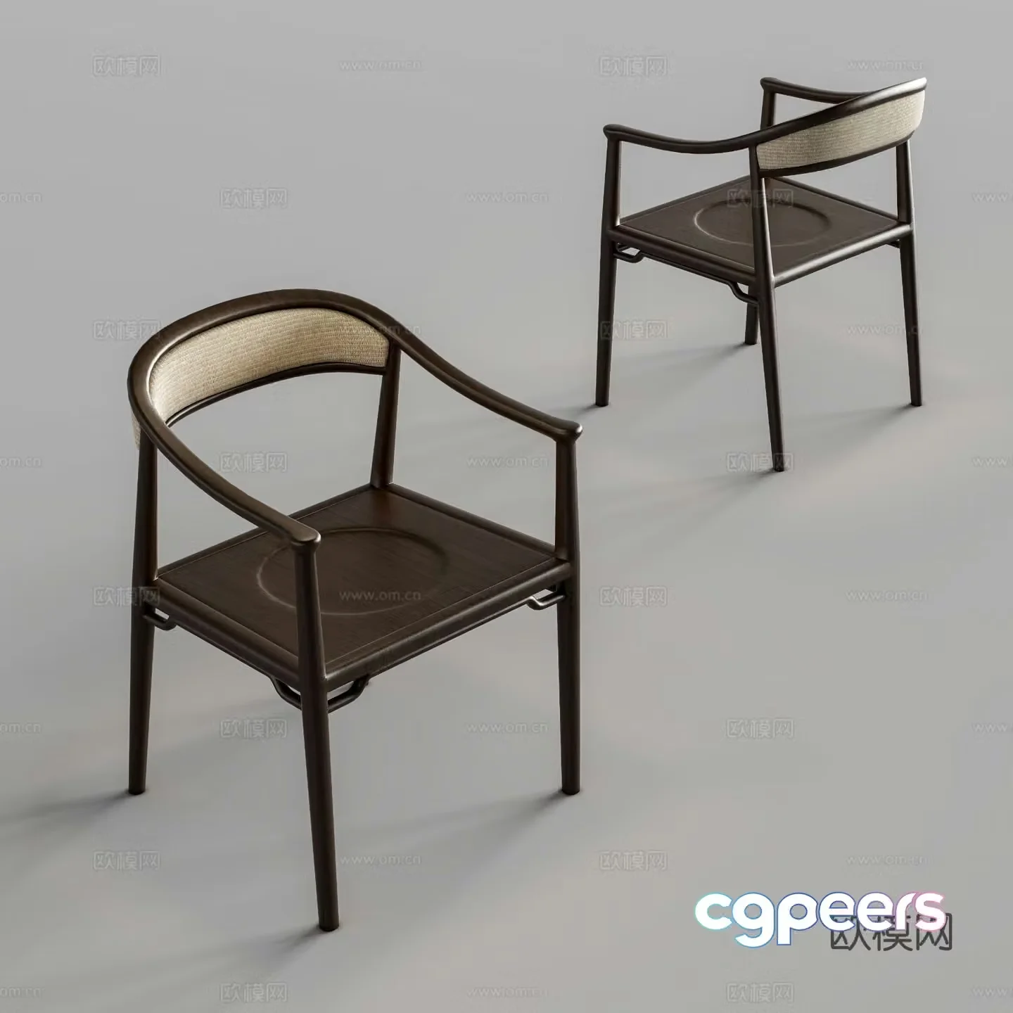 New Chinese style chair dining chair 3d model