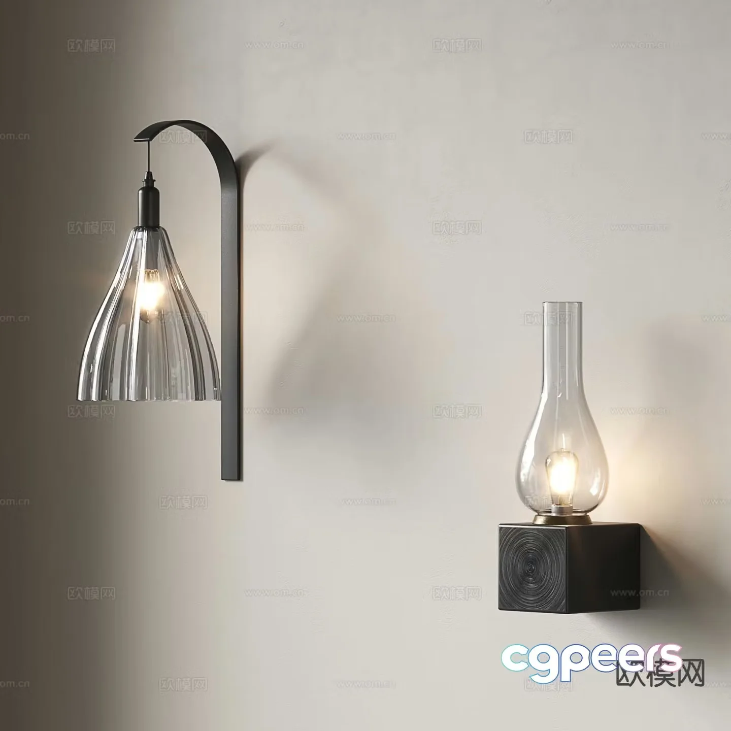 Medieval style wall lamp Retro style wall lamp 3d model