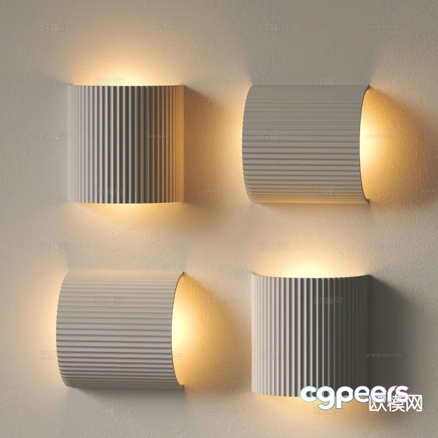 Plaster wall light wall light 3d model