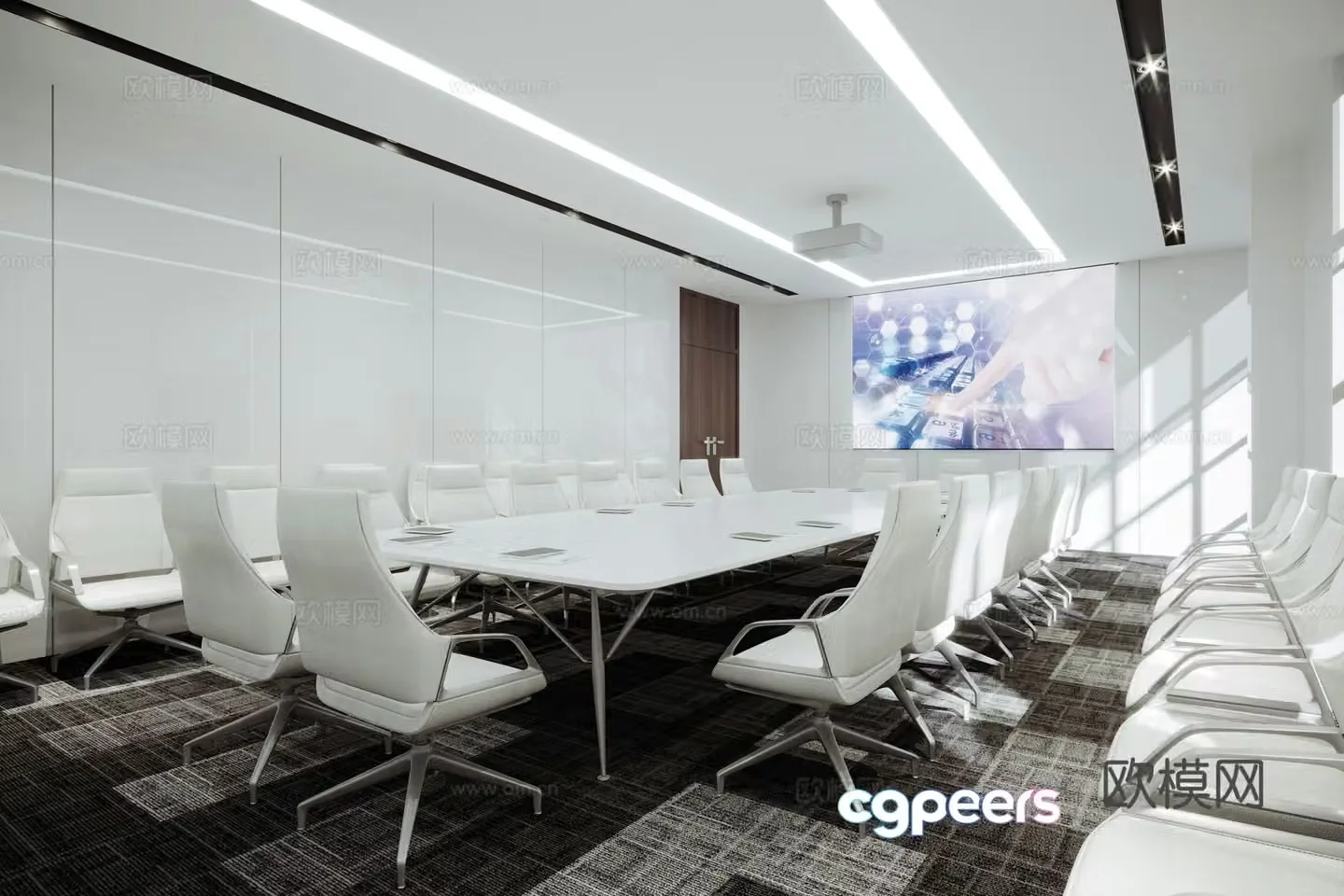 Modern conference room 3d model