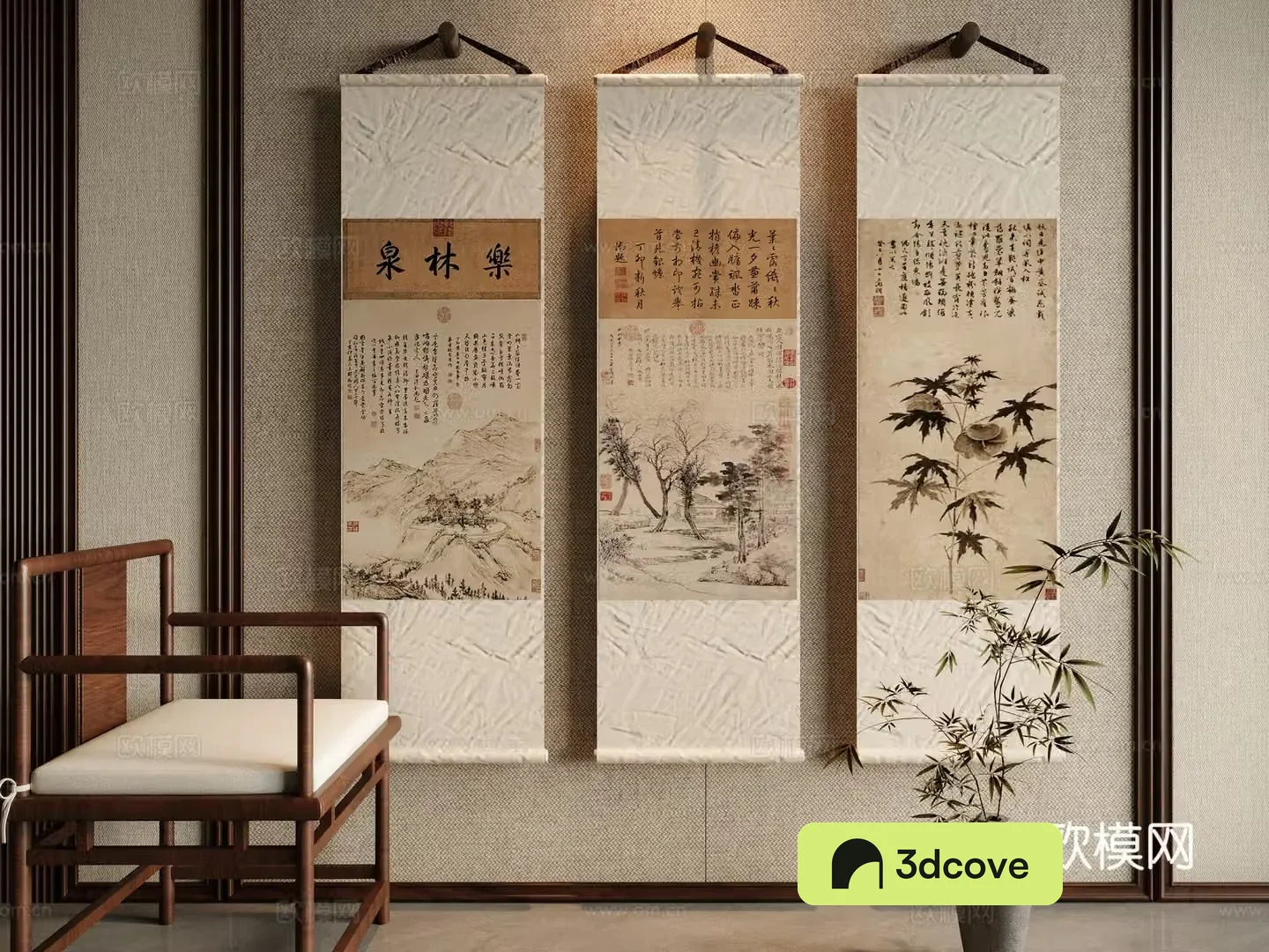 Song style aesthetic decorative painting
