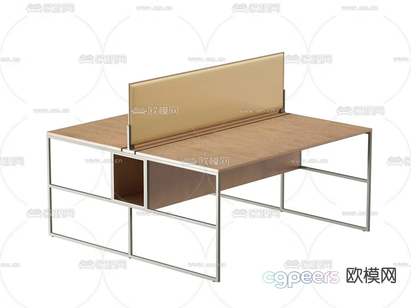 Card space desk staff table 3d model