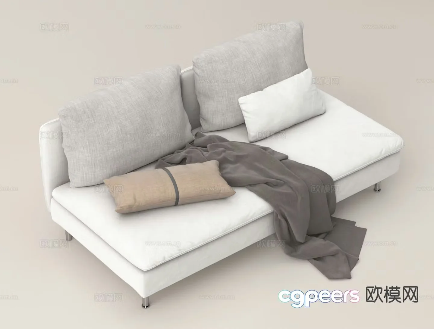 Double sofa sofa bed 3d model