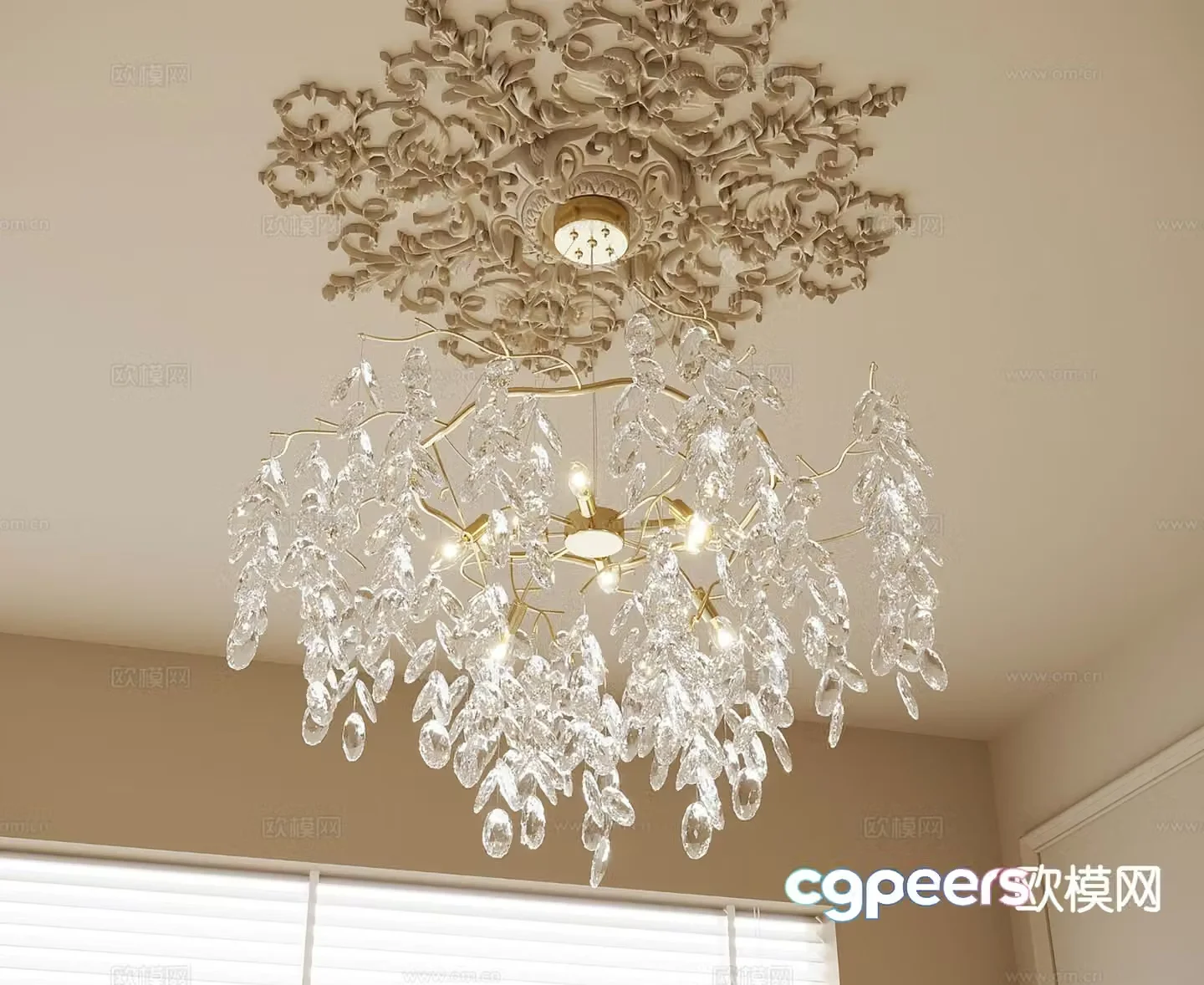 French chandelier 3d model