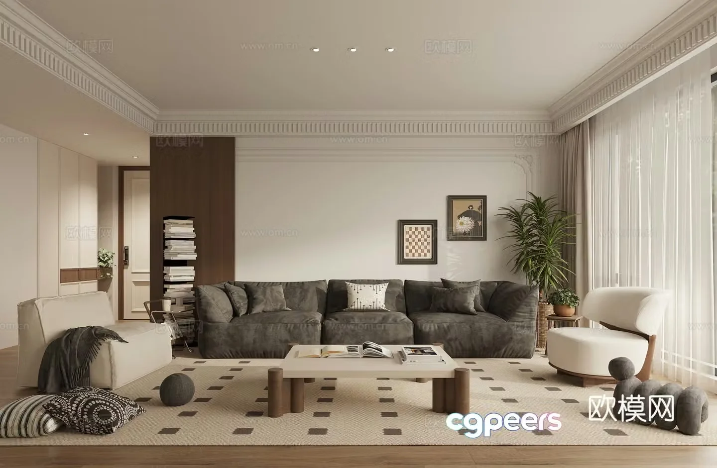 French medieval living room 3d model