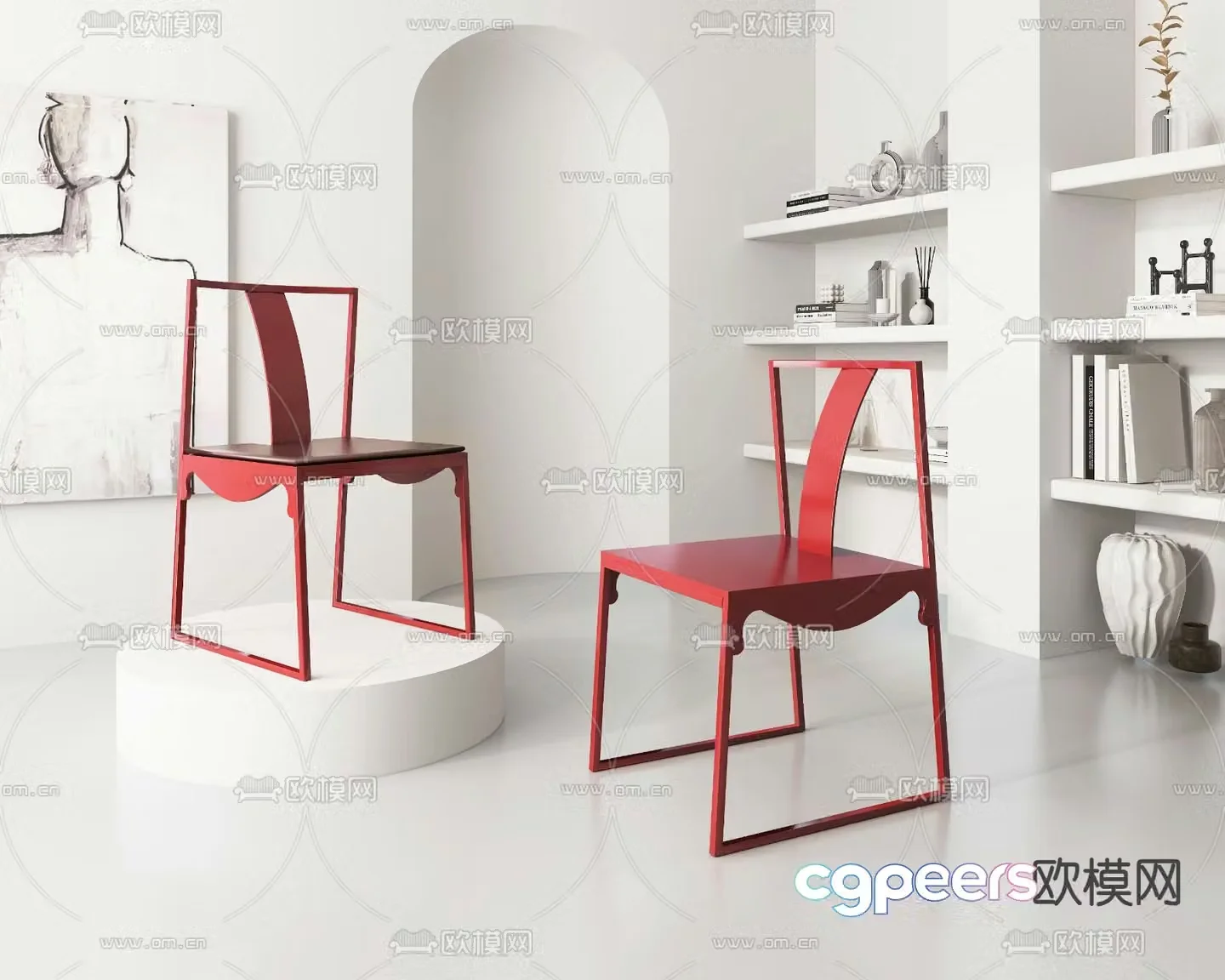 New Chinese style chair Taishi chair 3d model