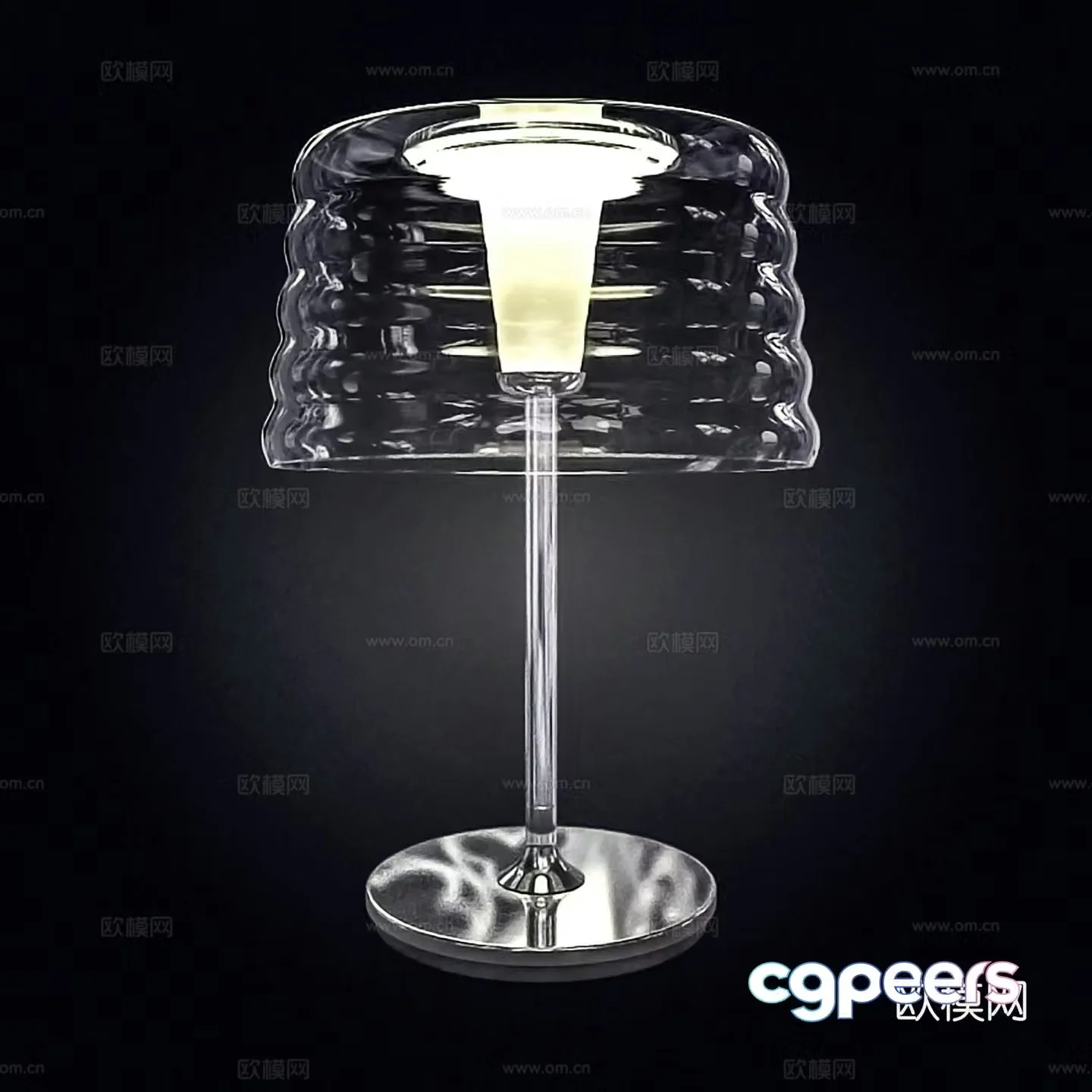 Modern desk lamp bedside lamp glass desk lamp 3d model