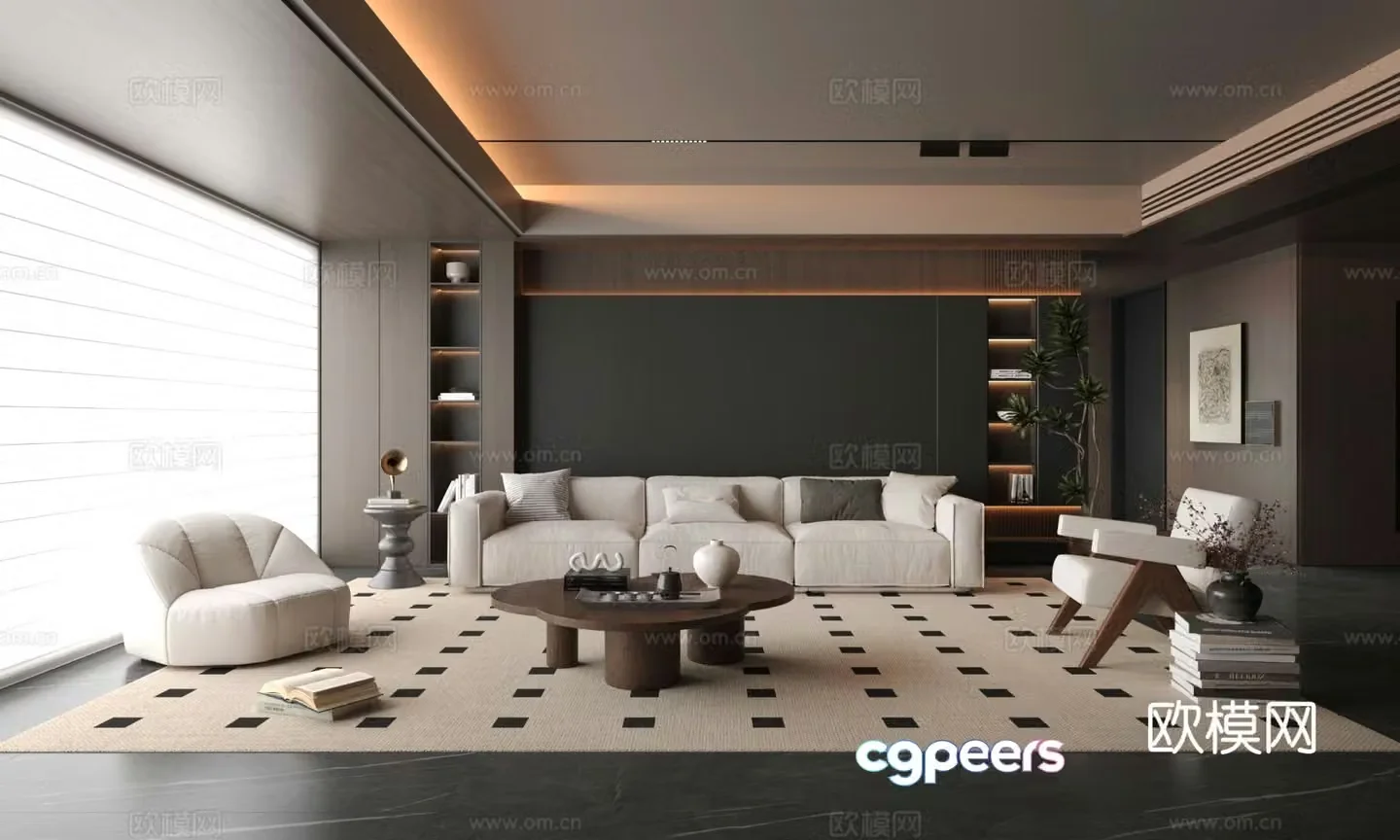 Modern living room 3d model