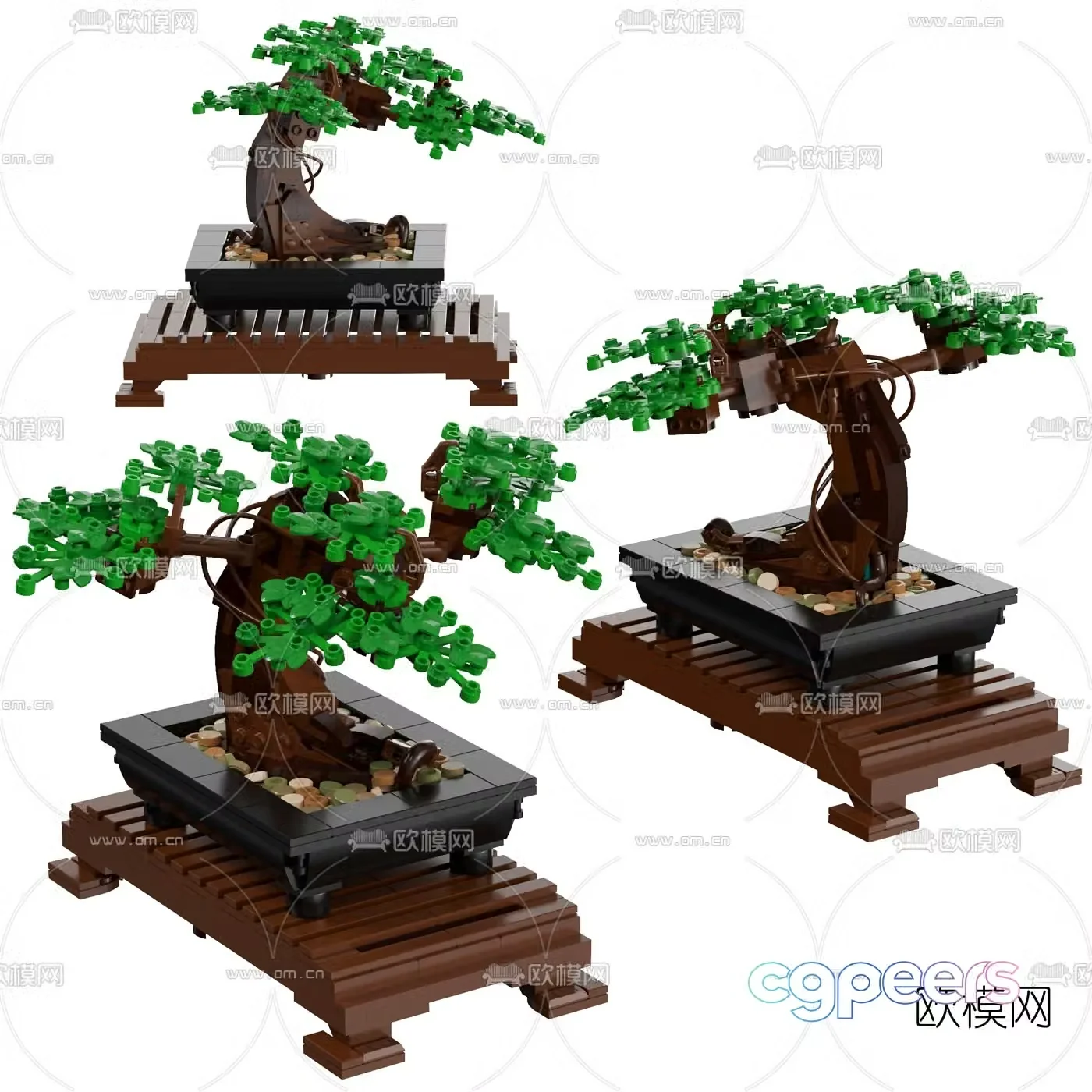 Modern potted toy 3d model