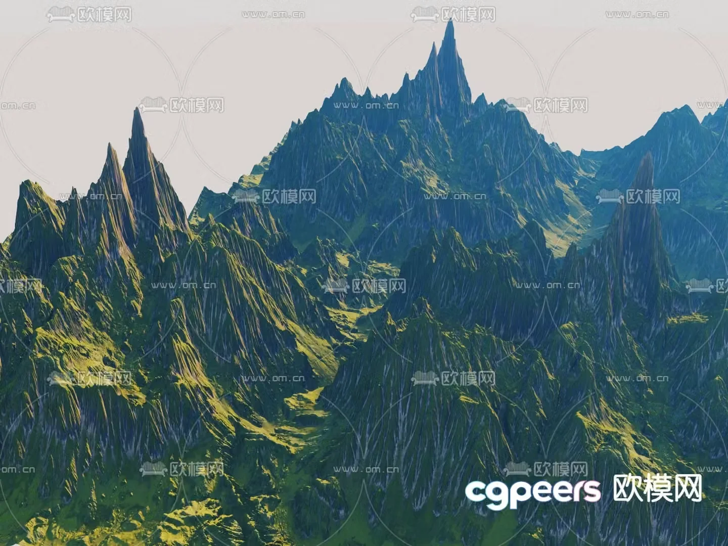 mountains big mountains mountains peaks mountain ridges 3d model